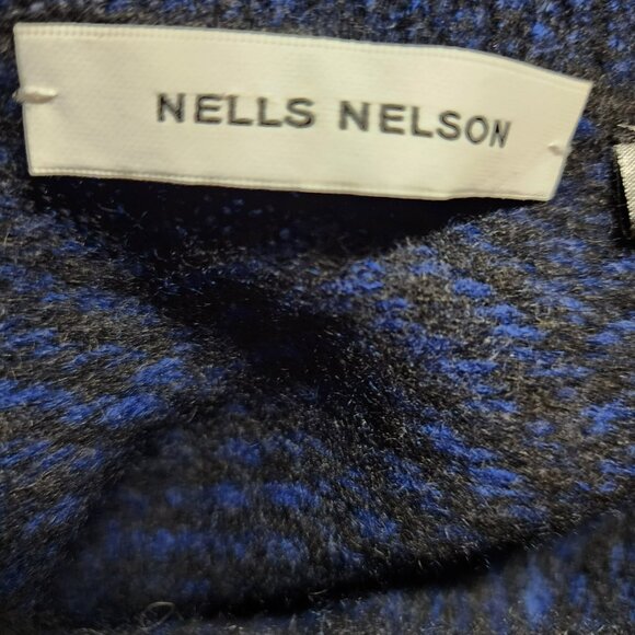 Nells Nelson Cashmere Wool Blend Top Size M / 38IT – Black & Blue – Bateau Neck - Picture 2 of 7